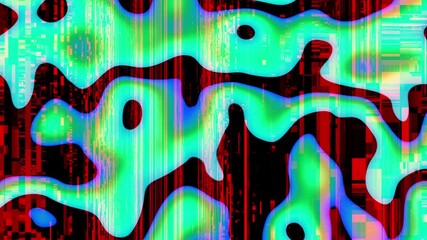 Poster - Unique Design Abstract Digital Pixel Noise Glitch Error Video Damage. Seamless Loop video