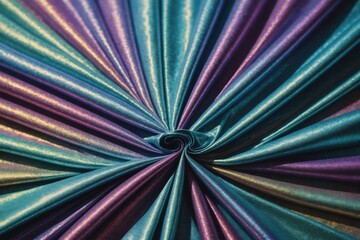 Wall Mural - Processed collage of Iridescent fabric trendy cloth holographic texture. Background for banner, backdrop or texture for 3D mapping