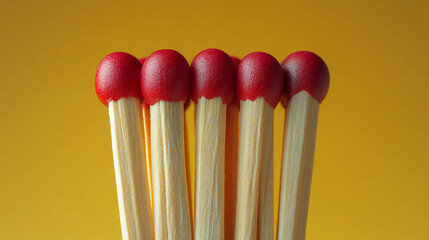 matches on a white background