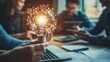 © Kiran - A lightbulb moment of creative thinking, symbolizing the birth of a brilliant business idea.