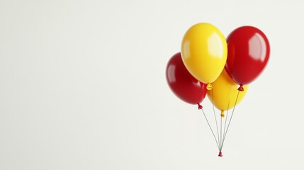 Lively balloons in an uncluttered space, excellent for events.