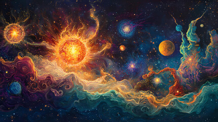 Wall Mural - space nebulae supernova
