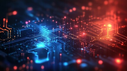 Wall Mural - abstract structure circuit computer technology business background