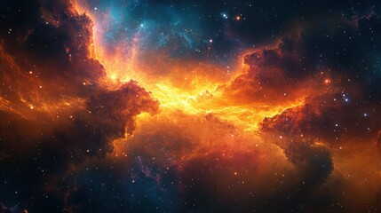 Wall Mural - Celestial bodies creating a cosmic dance.