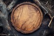 © Olena - Rustical Vintage Holz Hintergrund - Leerer Brauner Holzbrett mit Naturelementen