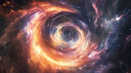 Wall Mural - vibrant colorful abstract galaxy