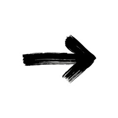 Wall Mural - a black arrow, rendered with brushstroke effects, points to the right.