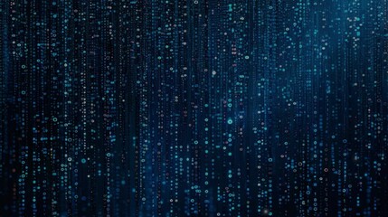 Abstract blue digital binary code matrix texture background, representation technology computer cyberspace internet digital data network programming communication coding concept