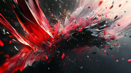 Wall Mural - abstract art bursting with energy, featuring vibrant color splashes and dynamic textures for a livel