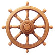 © Максим Зайков - Ship wheel boat old wooden rudder helm vintage isolated captain. Sail boat wheel sailboat ship wood white sea background steer cruise yacht marine handle antique object navy brass maritime direction