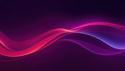 Poster - a close up of a purple and red wave on a black background