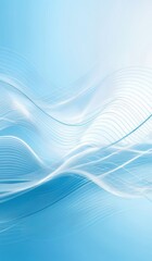 Wall Mural - abstract blue background with wavy lines and waves