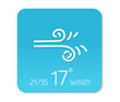 © Ангелина - Weather forecast showing windy conditions and temperature of 17 degrees Celsius