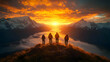© Siasart - Hikers Witness Majestic Sunrise in Mountains