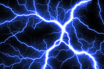 Lightning bolt on black background. Black lightning on a background. Close up of a neon black and blue lightning with a blue background. Close up of lightning close up of neon blue and lifestyle.