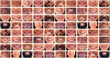 © peopleimages.com - People, mouth and smile in collage with oral care for dental hygiene, confidence and pride. Closeup, composite and happy or satisfied for teeth whitening with diversity, inclusivity and community