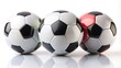 © Manatsavee - Soccer Balls on White, Sports Equipment Photography, Studio Shot, Minimalist Background, Football, Ball, White Background, Sport, Game