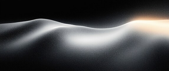 Poster - Minimalist Black and White Abstract Composition Soft Gradient Lighting Smooth Transition Texture Depth Modern