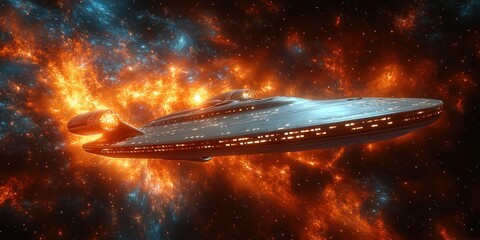 starship in space