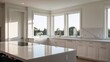 © Dwika - Elegant minimalist kitchen in white design and decor.