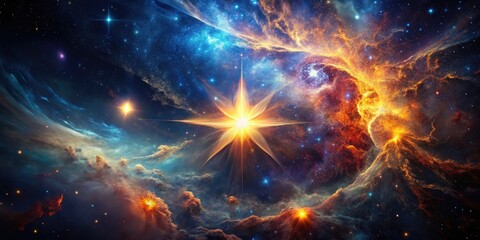 abstract starry night background, cosmic nebula, galaxy, celestial wallpaper. stardust paints the ni