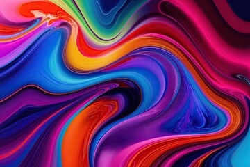 Dynamic Colorful Fluid Art Background with Energetic Design and Vibrant Patterns