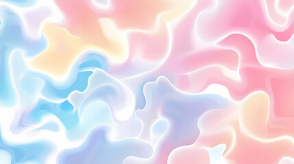 Poster - Pastel tessellation of pastel colors on white background, created with generative ai. Tessellation. Illustration