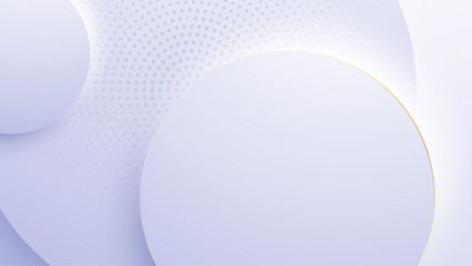 Wall Mural - modern abstract light white background elegant circle shape design