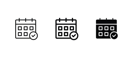 Wall Mural - calendar icon set vector illustration