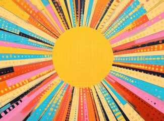 Poster - Futuristic Dynamic Digital Pop Background with Energetic Color Patterns and Dramatic Lighting Effects