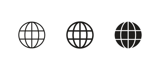 Wall Mural - globe icon set. web icon page symbol vector