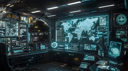 Wall Mural - futuristic digital technology background