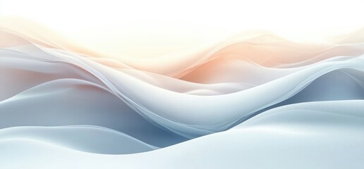 Wall Mural - Abstract White Landscape Soft Gradients Modern Minimalist Design