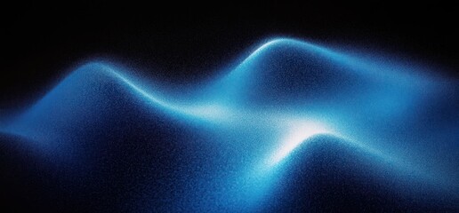 Poster - Abstract blue black gradient background glowing texture dynamic minimal design vibrant wave cover wallpaper poster header