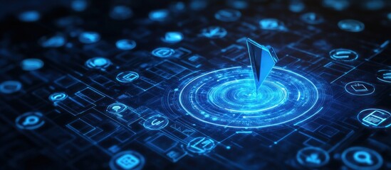 Abstract digital network technology.