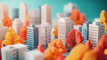 Poster - Cityscape with Trees