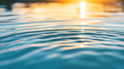 Wall Mural - sunlight reflects off gentle ripples on the water at dusk, creating a peaceful and serene atmosphere