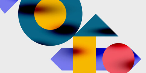 Aufkleber - Vibrant abstract background circles with smooth gradients, creating a dynamic and modern design. Ideal for creative, tech, or contemporary-themed projects