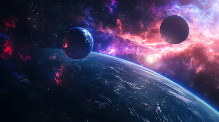 Wall Mural - the vastness of space depicted visually.