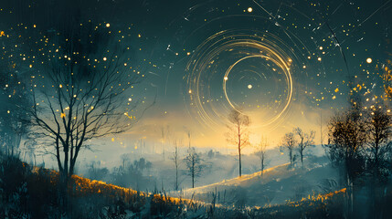 Wall Mural - generative ai. solstice. illustration