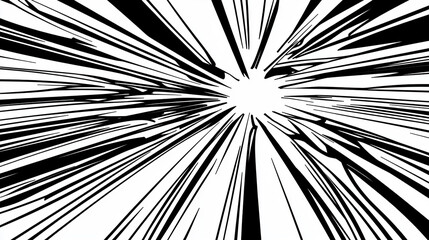 Wall Mural - dramatic black and white explosion with white smoke and debris, high contrast and dynamic energy, ca