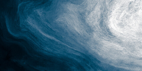 Wall Mural - abstract art blue white gradient paint background with liquid fluid grunge texture.