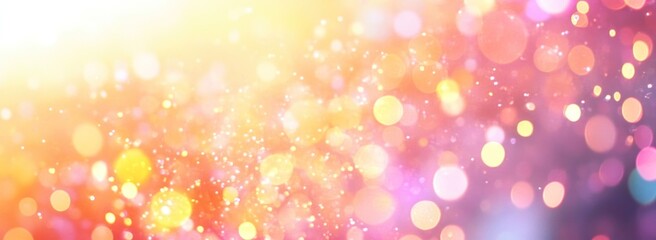 Poster - A vibrant, colorful bokeh background with soft lights and a dreamy atmosphere.