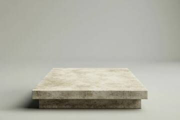 Leinwandbilder - A minimalist, textured platform against a neutral background, ideal for product displays.
