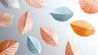 © terat - pastel leaf pattern background - pastel colors