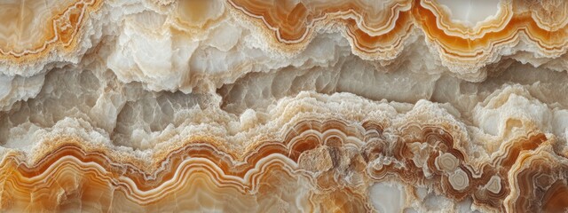 Aufkleber - A close-up view of layered agate stone showcasing natural patterns and colors.