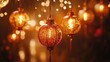 © Vader Stocker - Golden Lanterns Illuminate Rainy Night Scene
