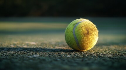 macro detail yellow tennis ball in the field wallpaper