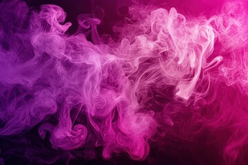 Wall Mural - A mesmerizing burst of pink smoke fills the air, creating a surreal visual experience.
