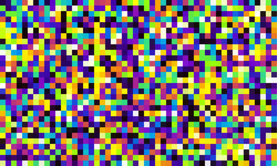 Aufkleber - This vibrant and abstract pixel pattern background, with its energetic colors, is ideal for contemporary art projects, digital illustrations, and